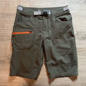 Men’s ICEBREAKER Wool Blend Shorts, Outdoor Technical Hiking Green, W30